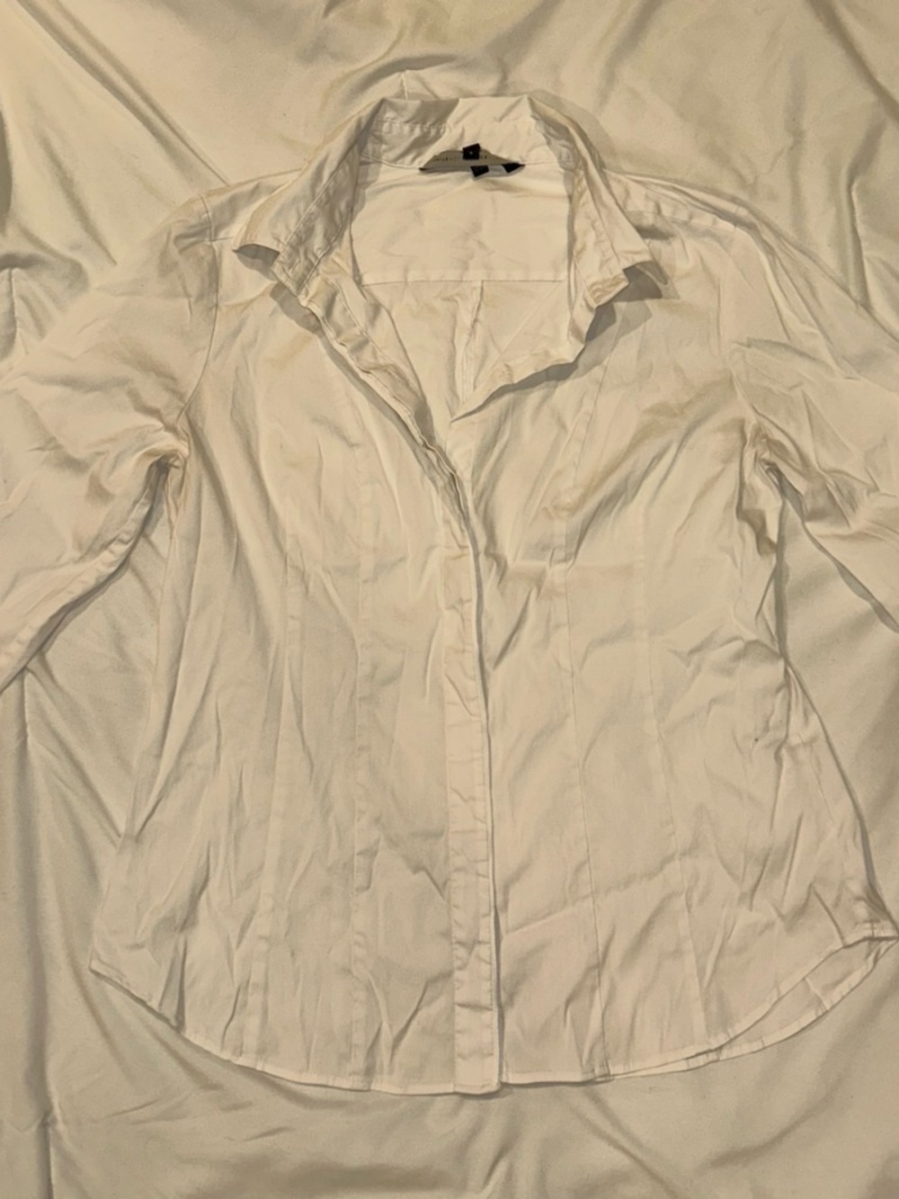 White House Black Market Ivory Button-Down Blouse